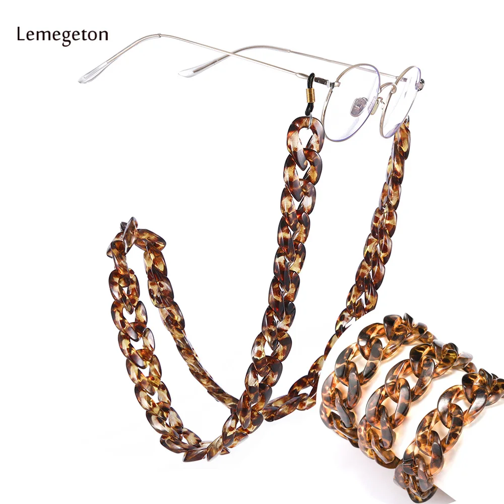 Lemegeton Leopard Print Briller Optiker Kæde Rem Eyewears Ledningen Holder Hals Briller Tilbehør Solbriller Rem