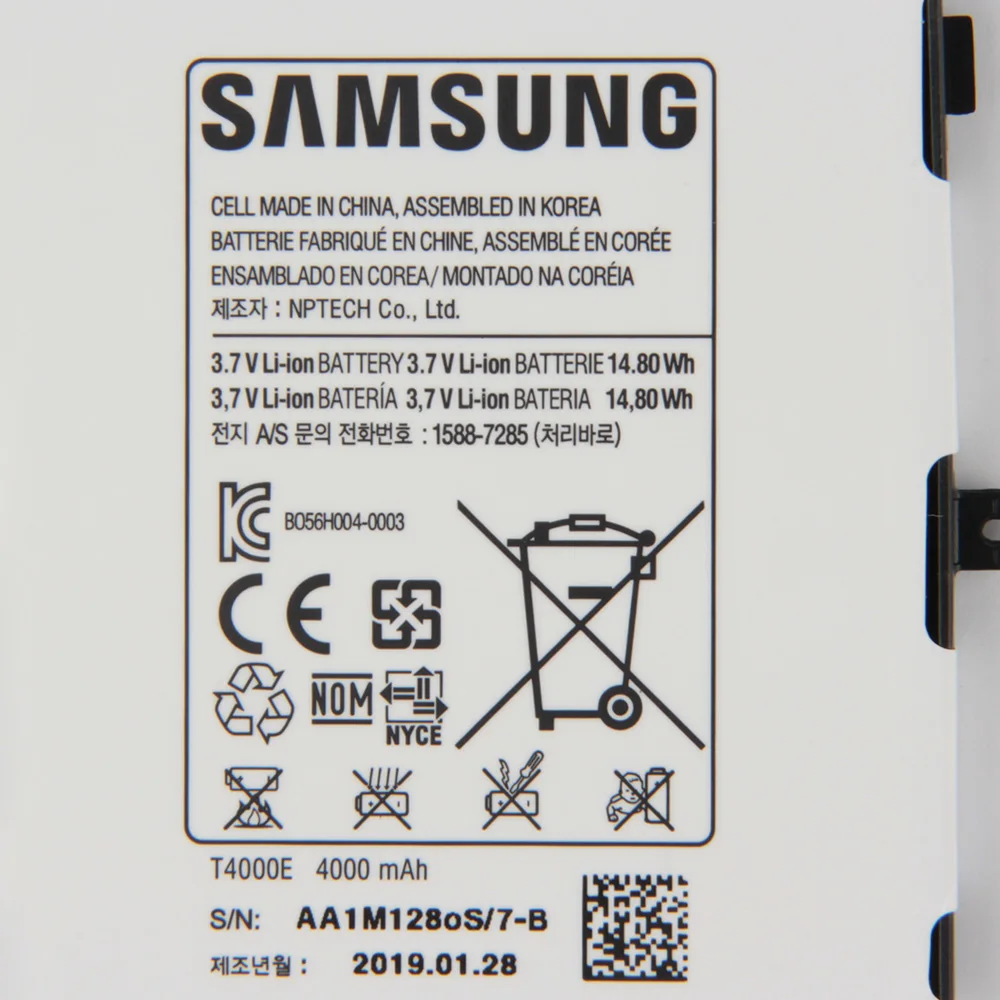 Samsung Oprindelige T4000E Batteri Til Samsung GALAXY Tab3 7.0 T210 T211 T2105 T217a Ægte T4000C T4000U Tablet 4000mAh Batteri