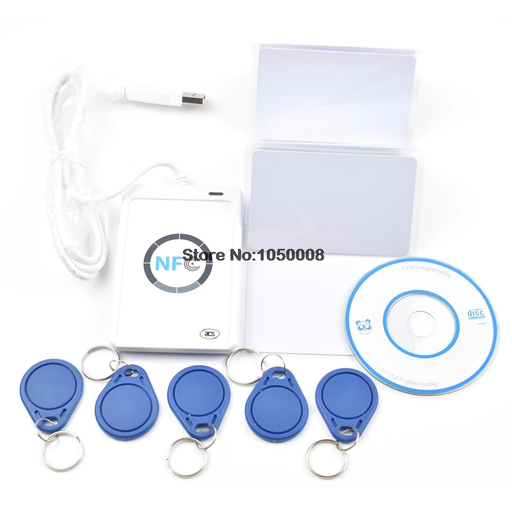 USB-ACR122U-A9 NFC-Læser Forfatter Duplikator RFID Smart Card + 5pcs UID Udskiftelige Kort + 5pcs UID Fjernbetjening +1 CD-SDK