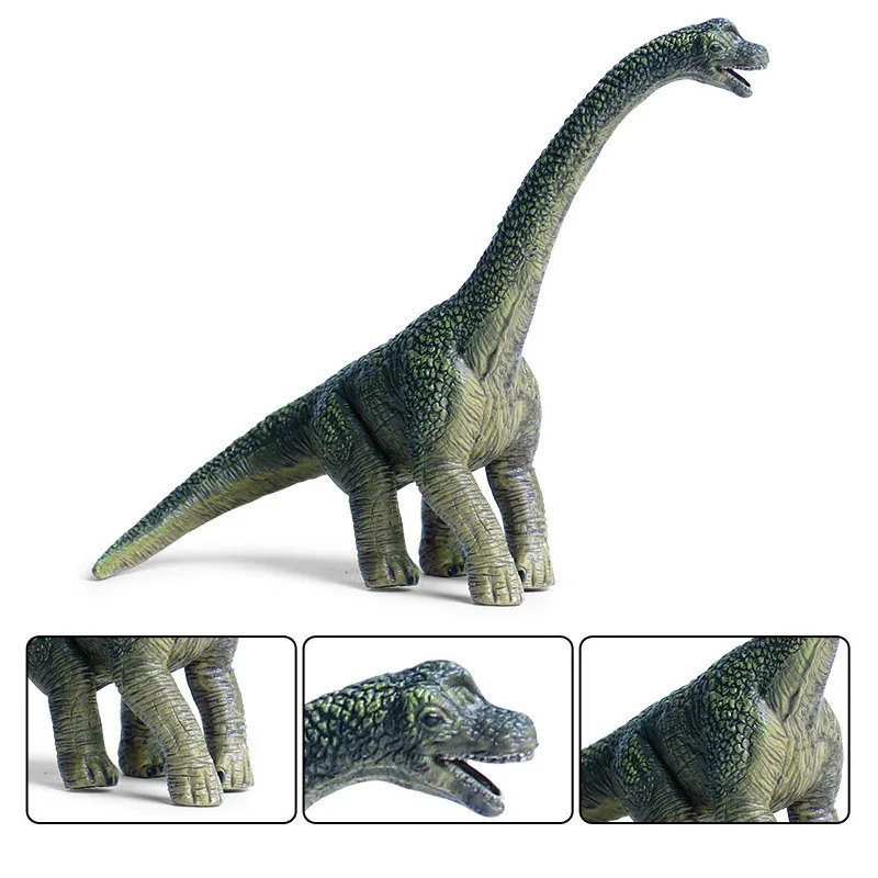 Grøn Brachiosaurus Model Medium Dinosaur Hand-made Dyr Figur Samling Børn Plastik Legetøj Gave Park Smuk Dekoration