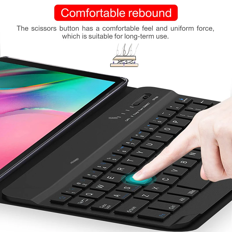 For Samsung Galaxy Tab 10.1 2019 Tastaturet SM-T510 SM-T515 Tablet-Bluetooth-Baggrundsbelyst Tastatur Cover Tilfældet for T510 T515