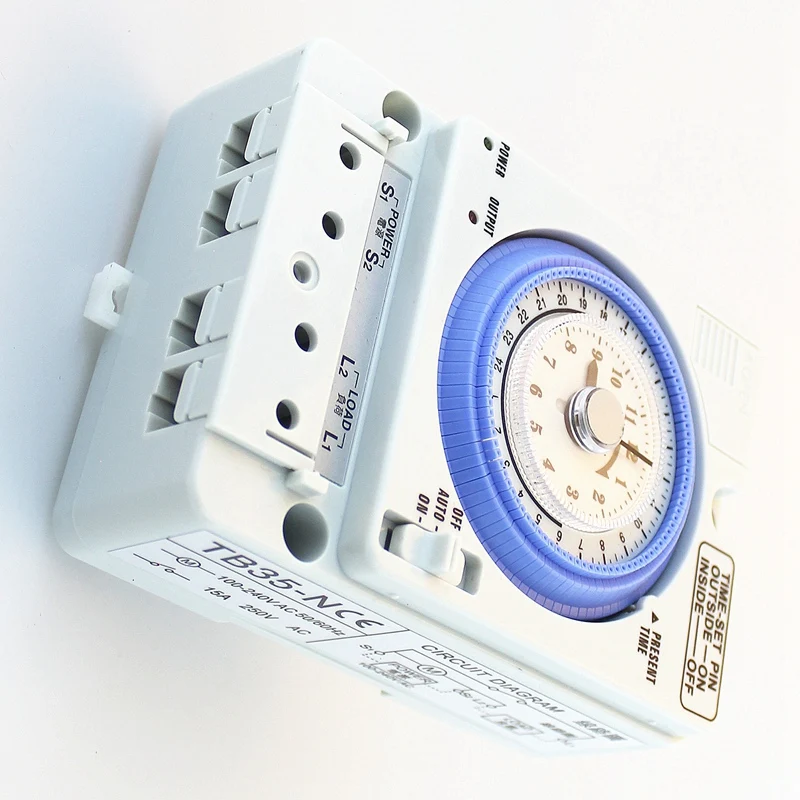 TB35N 100-240V 15A Din-Skinne-Vandvarmer Programmerbar Timer Switch Controller Mekanisk Timer Switch