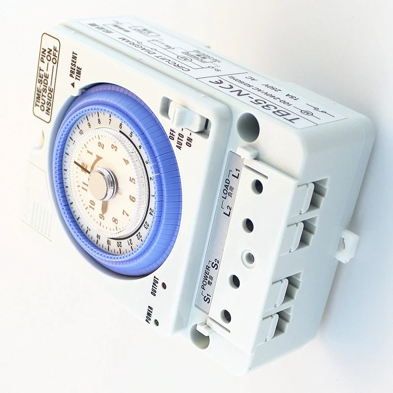 TB35N 100-240V 15A Din-Skinne-Vandvarmer Programmerbar Timer Switch Controller Mekanisk Timer Switch