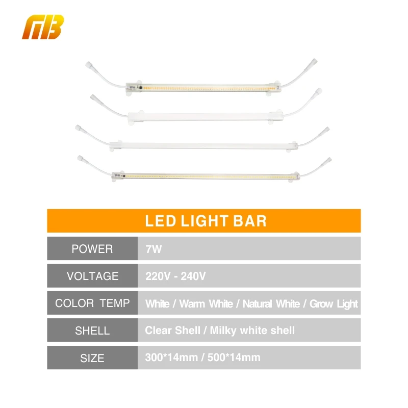 LED Bar Lys Vandtæt LED-Rør 72LEDs SMD2835 Høj Lysstyrke LED Rigid Strip 220V 50 cm 30 cm For Hjemmet Under-Kabinet lys