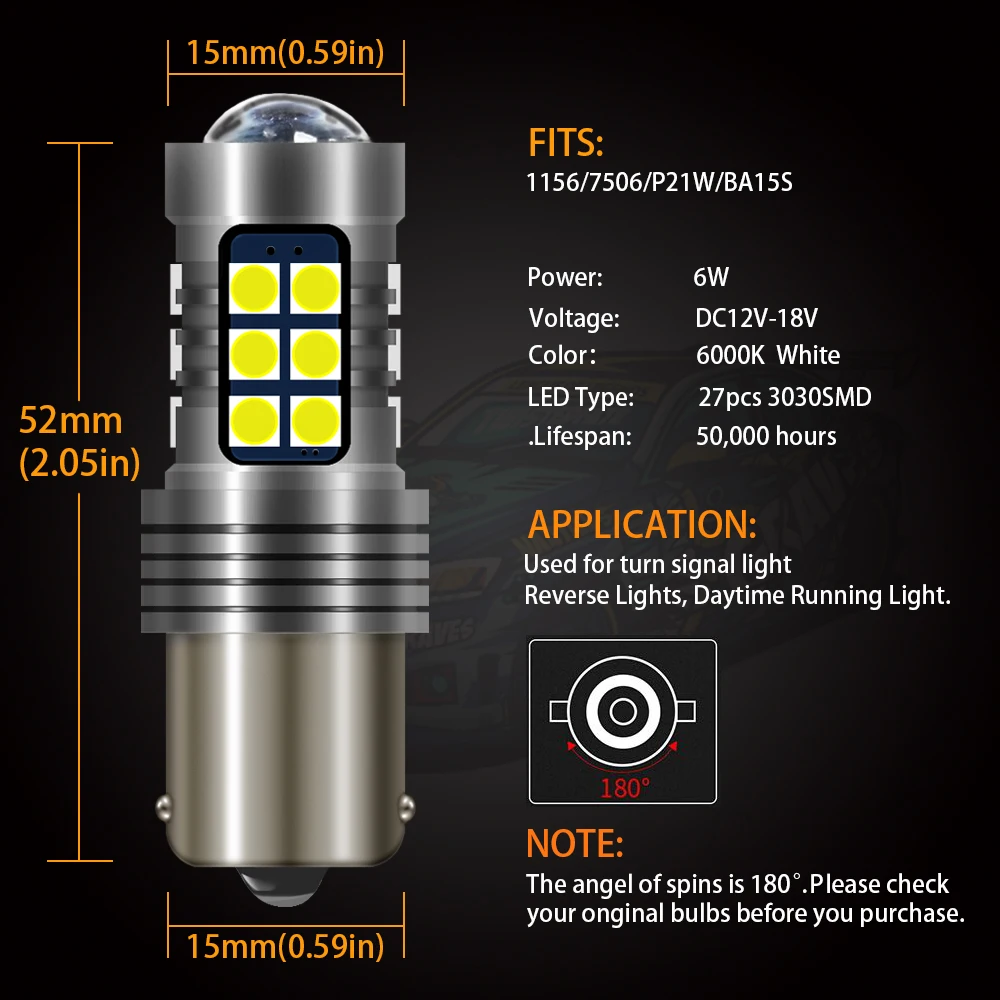 2PCS 1156 BA15S P21W LED CANBUS NO ERROR Car Tail Bulb Brake Light Backup Reverse Lamp For Audi Q3 Q5 Q7 A3 A5 A6 A7 A8 S5 S7 S8
