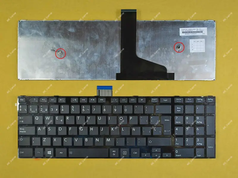 Nye SP spanske Teclado Tastatur Til Toshiba Satellite C55 C55-EN C55DT C55DT-EN serie Laptop Blank Sort Ramme WIN8