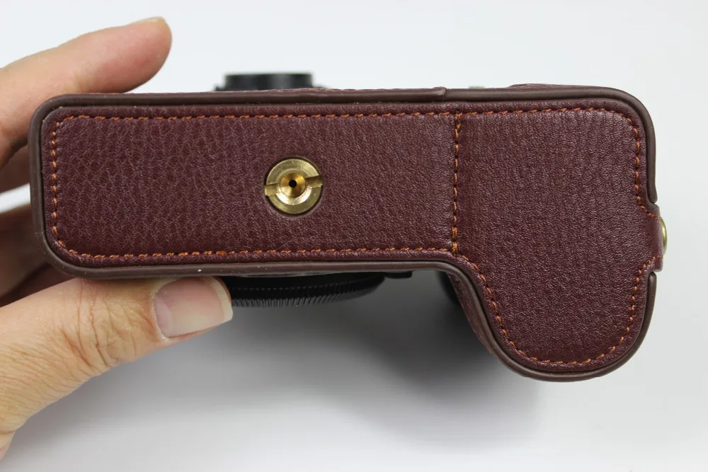 Ægte Læder kamerataske Halvdelen Dække Sagen For Fujifilm Fuji XS10 X-S10 Kamera Taske