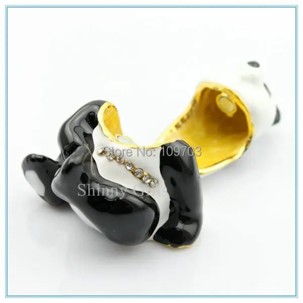 Emalje panda form håndlavede smykker gaveæske mode smykker display box til salg smykkeskrin SCJ338-2