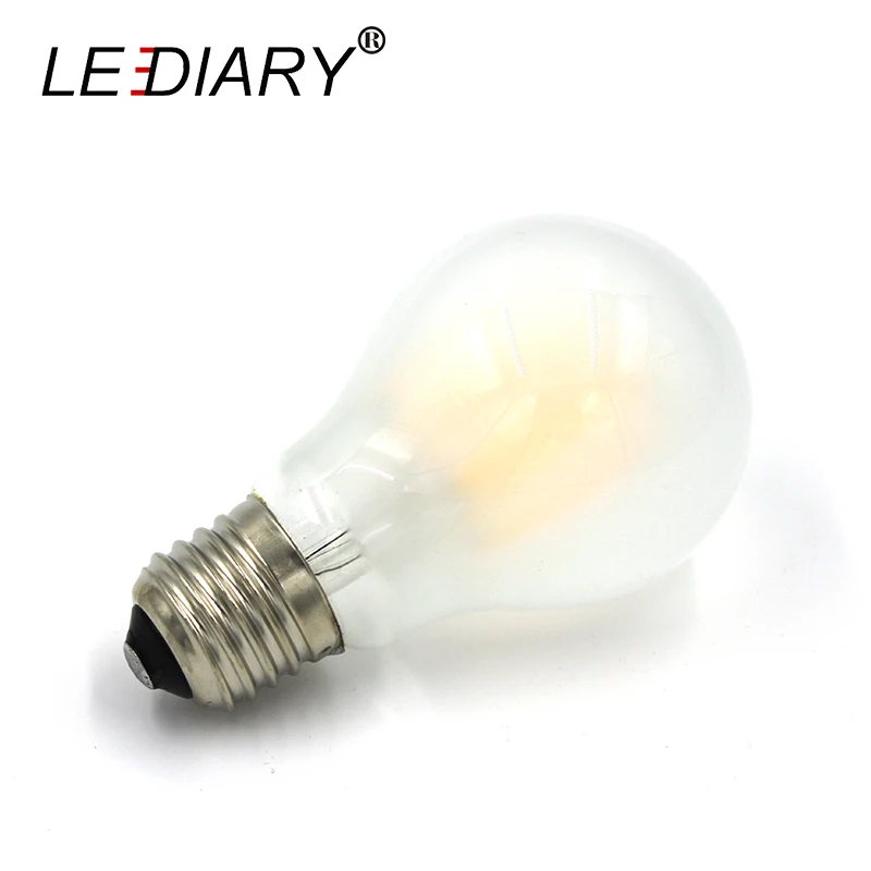 LEDIARY Mat E27 Glas LED Glødelamper Pære LED Edison Lyset Dæmpes IC Driver A60 E27 4/6/8W 220V Varm Hvid Boble Bold