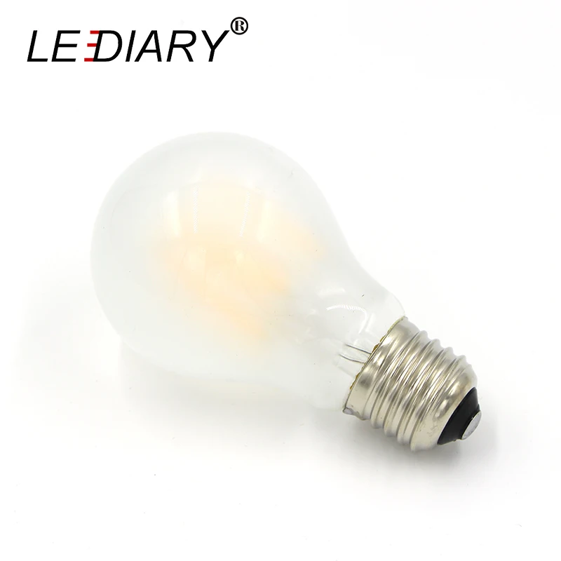 LEDIARY Mat E27 Glas LED Glødelamper Pære LED Edison Lyset Dæmpes IC Driver A60 E27 4/6/8W 220V Varm Hvid Boble Bold