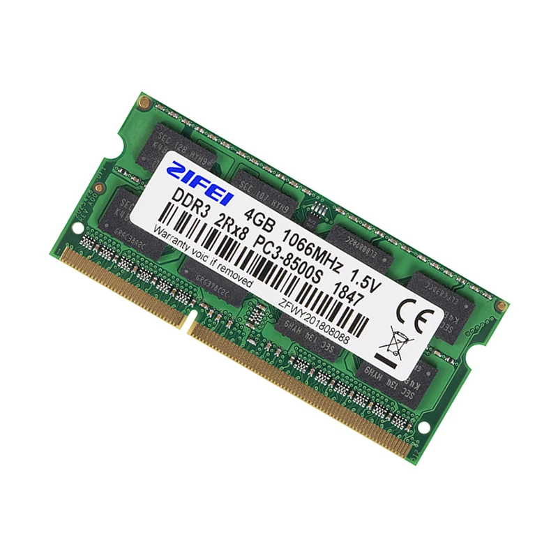 4GB 1066 MHZ DDR3 RAM 204BATTERI 1,5 V 2R*8 Dobbelt model SODIMM-hukommelse til bærbar Macbook 2009-mid,2010