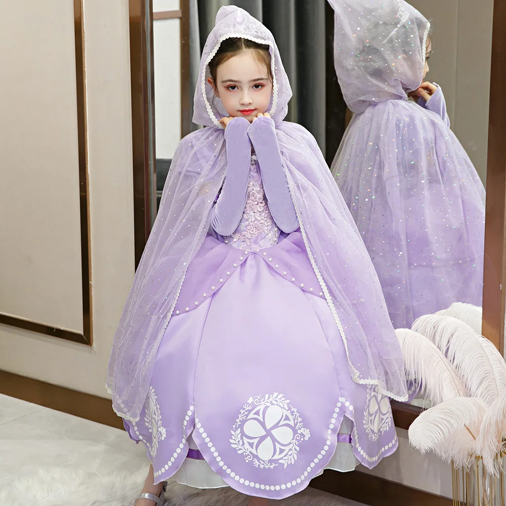 Kjoler til nytår 2021 Piger Sophia Prinsesse Kjole Børn animationsfilm Sovende Skønhed Kjoler Barn Party Fødselsdag Kostumer vestidos