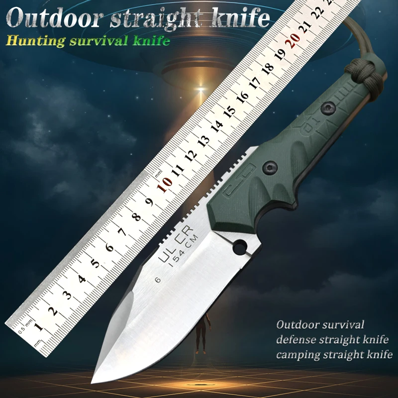 G10 blade udendørs lige kniv selvforsvar sabel overlevelse, jagt, camping særlige styrker bekæmpe knive knive gave knive EDC