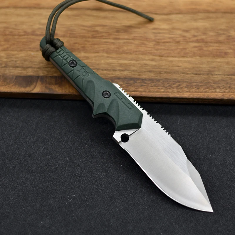 G10 blade udendørs lige kniv selvforsvar sabel overlevelse, jagt, camping særlige styrker bekæmpe knive knive gave knive EDC