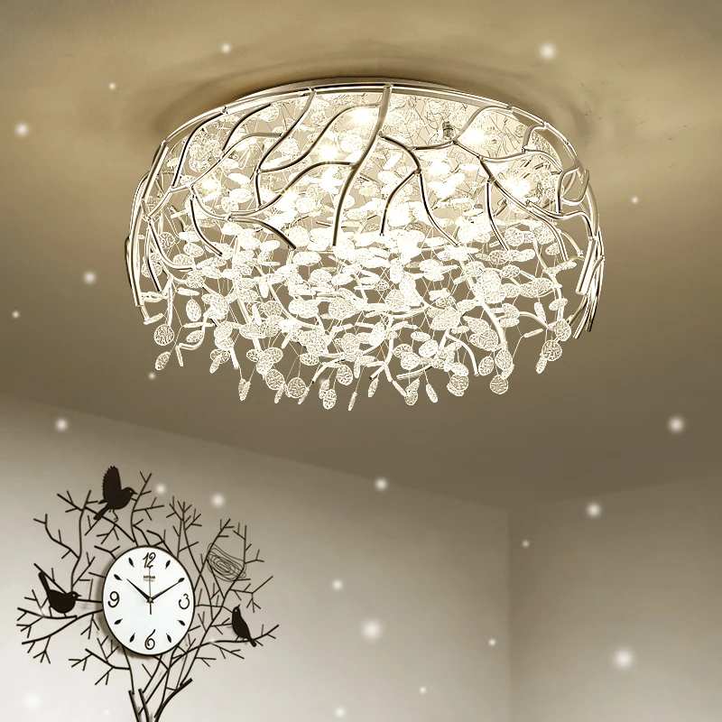LED krystal kunst blade moderne loft lampe Nordisk boligindretning lampe soveværelse stue hængende lampe