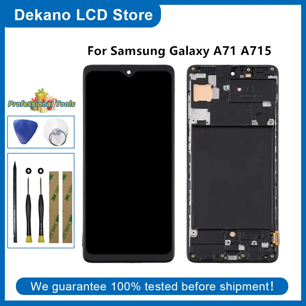 Skærm Til Samsung Galaxy A71 LCD-Touch Digitizer Sensor Glas Montering Til Samsung A71 Vise A715 A715F A715FD