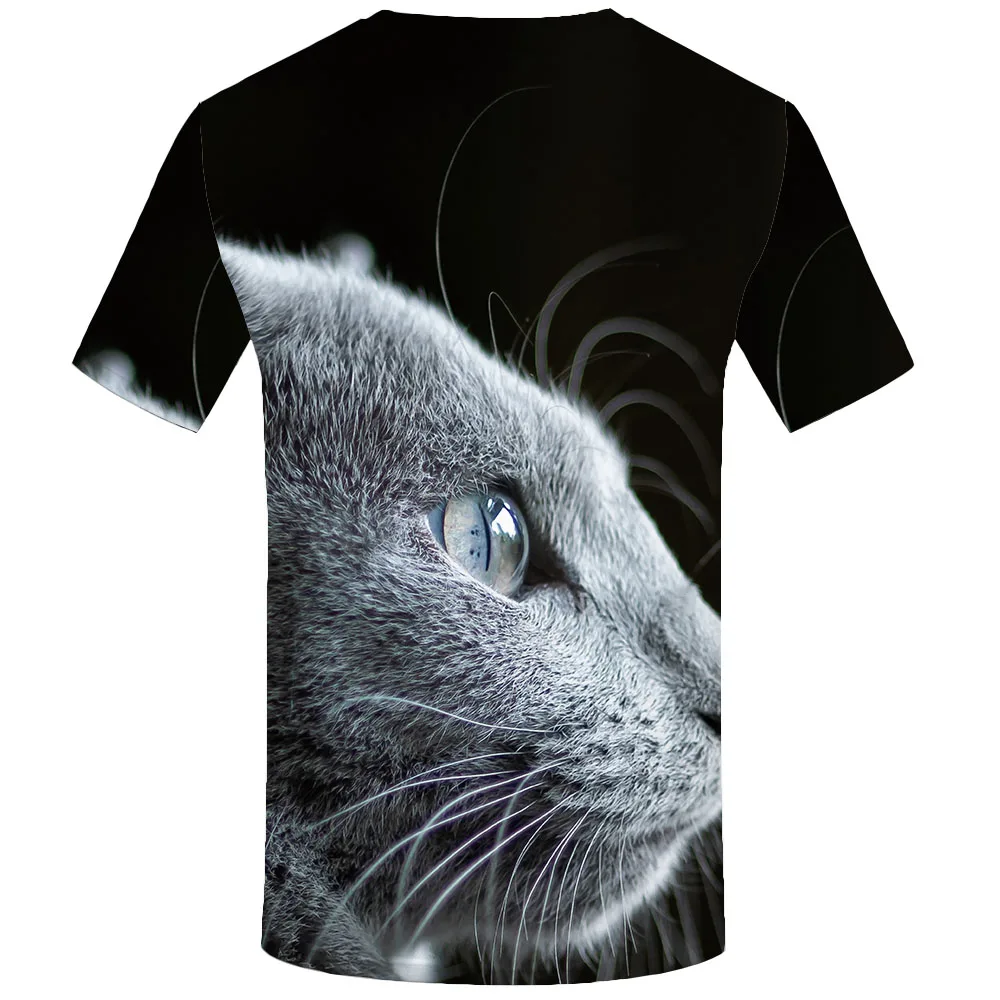 KYKU Cat T-shirt Mænd Dyr, Sjove T-shirts Dejlige T-shirts 3d-Tegnefilm Tshirt Trykt Sjove t-shirts Casual Herre T-shirts Tøj