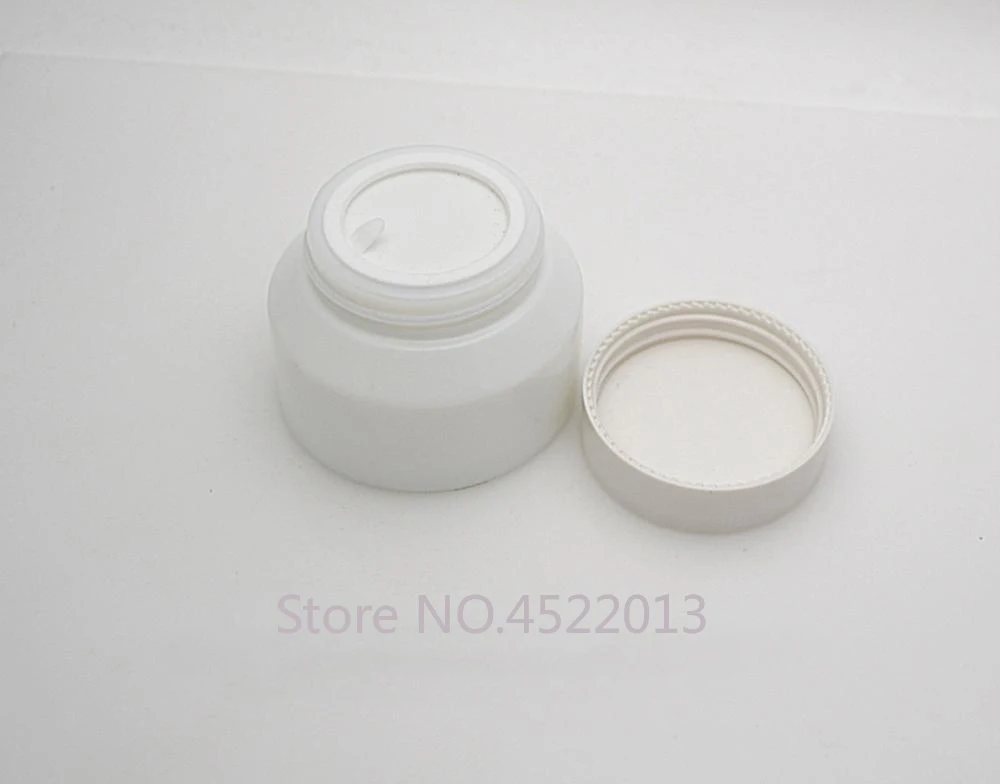 10stk/masse 60ML Tomme Glas Lotion Pumpe Flaske, 30 ML DIY Hvid Kosmetiske Dropper Container, 15G 30G 50G Elegante Glas Pot Fløde