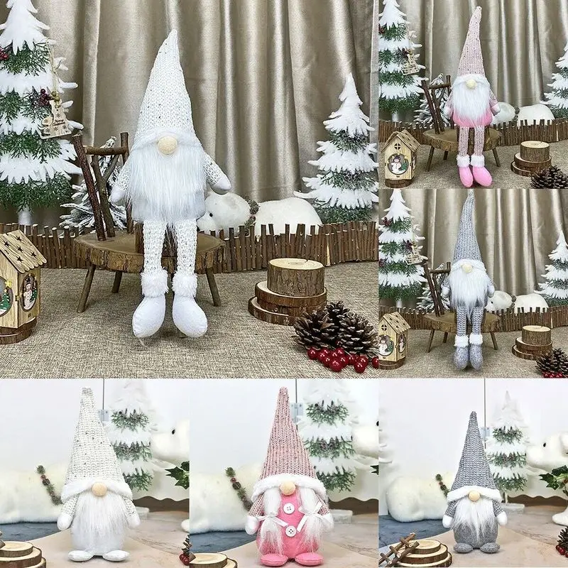 Hot salg Nye År 2021 Christmas Santa Ansigtsløse Dukke Glædelig Jul Dekorationer Til Hjemmet Cristmas Ornament Xmas Gaver
