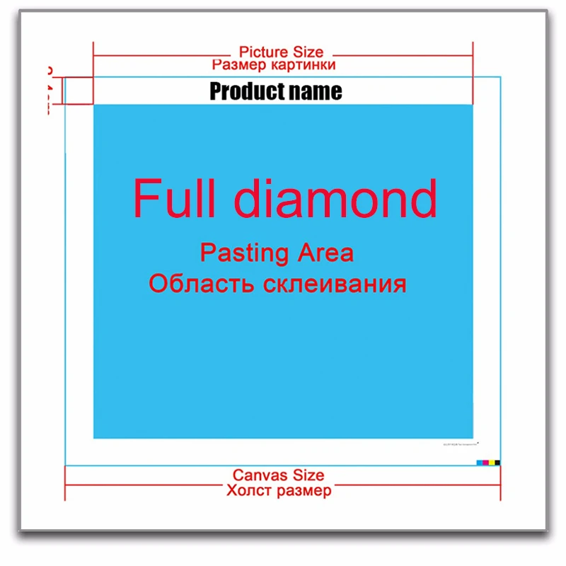 Fuld Square Bor 5D DIY Diamant Maleri 