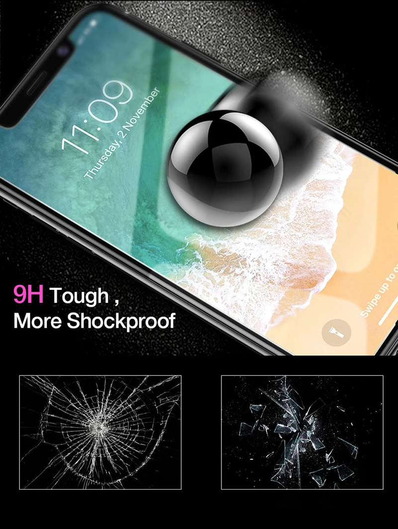 100pcs 2.5 D Hærdet Glas 9H Premium-Screen Protector Film Vagt For iPhone 12 Mini-11 Pro Max antal XS-XR-X 8 7 6 6S Plus SE 5 5S
