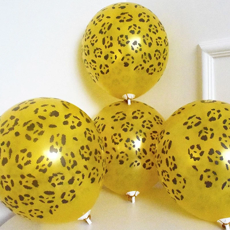 30/50stk tegnefilm ko vandmelon leopard mønster tiger mønster fodspor latex fortykkelse ballon fødselsdag, bryllup dekoration