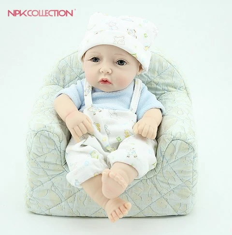 NPK 12inches mini baby dreng bløde blide berøring alle vinyl krop dukke