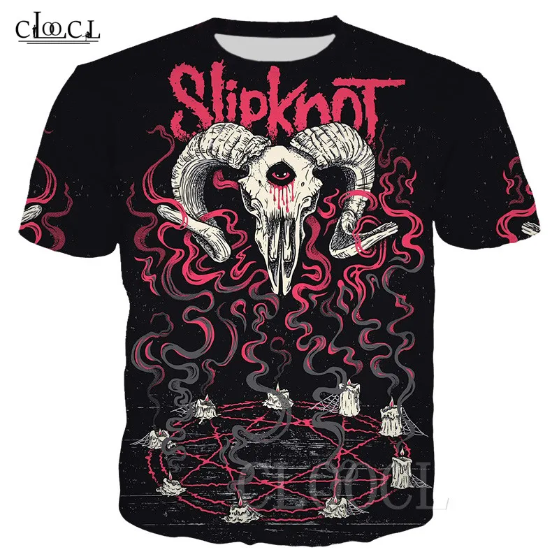 Slipknot Tshirt Mænd Band T-Shirt Hip Hop Tee Streetwear Animationsfilm Tøj Satan Ged 3D-Print T-shirt med Cool Kvinder, Herre Tøj Toppe