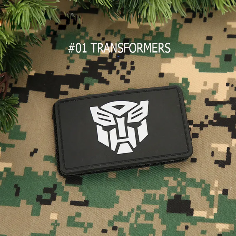 Militære Patches 3D Taktiske Patch Armbind DIY Broderede Badges Transformere TÆTNING SWAT PVC-Patch Pynt