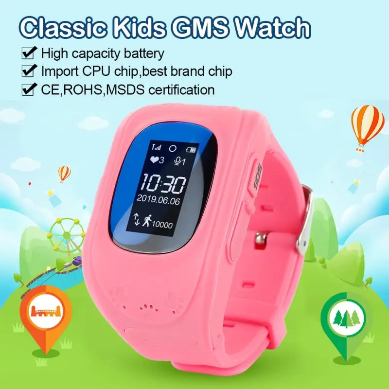 Q50 Smart Ur OLED Barn Anti-tabte GPS Tracker SOS Placering Telefon Kids Baby Ur Til IOS Android Placering Finder Q12 Q90