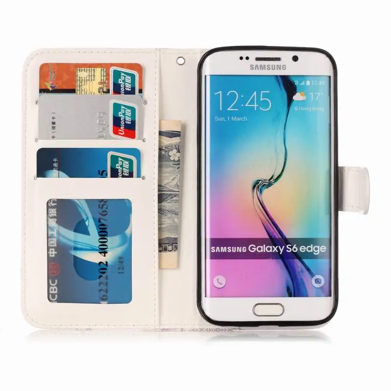 For Samsung Galaxy S9 Plus Note9 Dække 3D Luksus PU Læder TPU Vende Tilbage Phone Pose Tilfældet For Galaxy Note 8 9 S8 Plus S7 S6 Kant