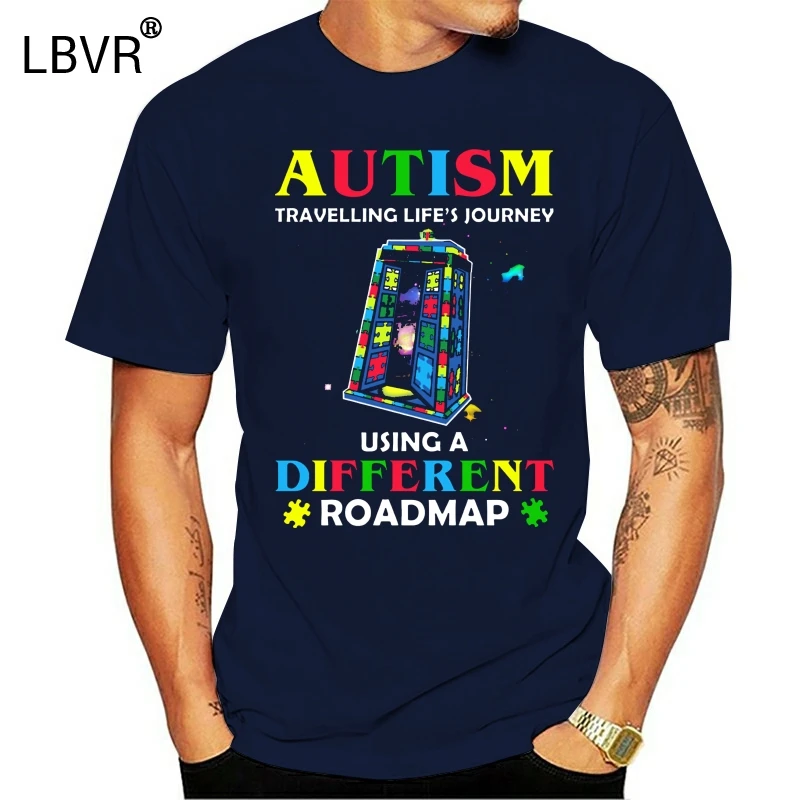 En yona Autisme T-Shirt Autisme Shirt Rejser Liv S Rejse ved Hjælp af En Anden Køreplan T-Shirt Kort Ærme Fashion t-Shirt