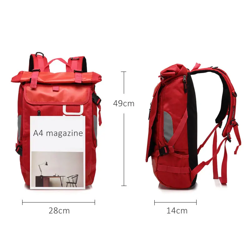 Scione Mode Oxford Kreative Rejse Rygsække High Density Vandtæt Bagpack Klud Anti-mikrobielle Skulder Tasker For Mænd
