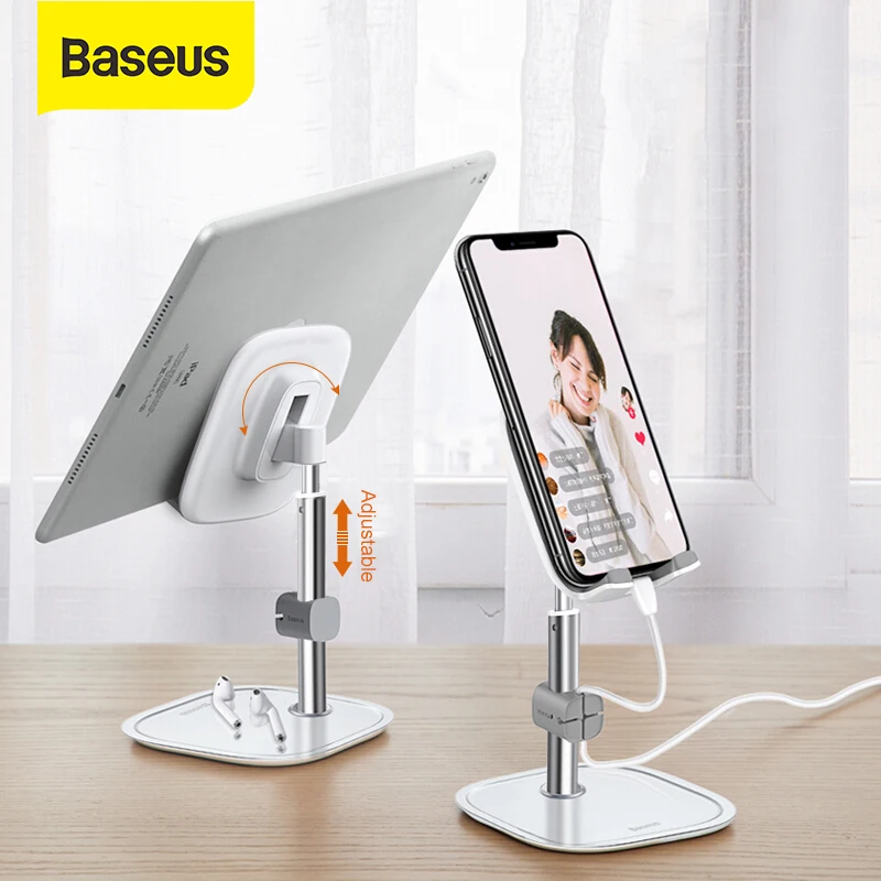 Baseus Desk Phone Holder Tablet-Holder Puden Teleskopisk Universal Desktop Holder Stand Til Mobiltelefon Mobiltelefon Holderen