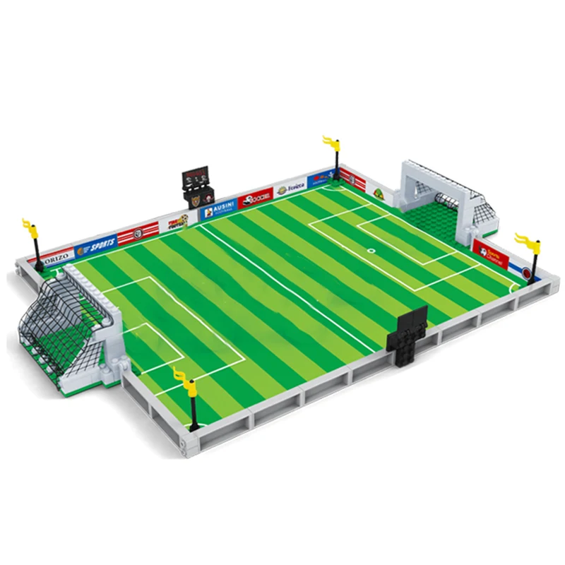 Ausini fodboldbane byggesten Legetøj til Drenge Mini-Tal Fodbold Spillere Constructor City Model Skaberen Kids Sports Spil