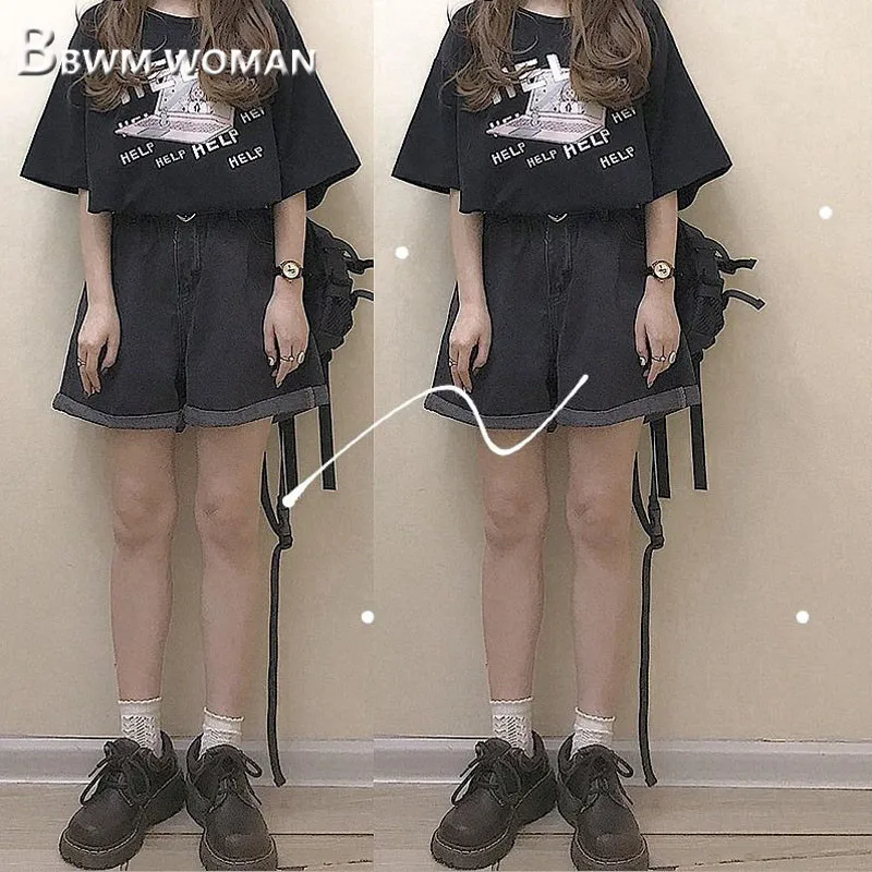 2019 Harajuku Computer og Alfabet Print Kvinder T-Shirt Mode Kvindelige t-Shirts