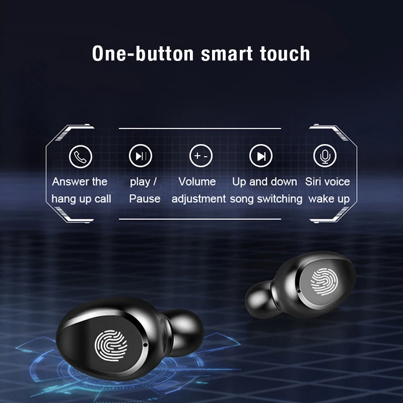 Trådløse Hovedtelefon Bluetooth-V5.0 F9 TWS LED-Display Med 2000mAh Power Bank Headset Med Mikrofon Trådløs Bluetooth-Hovedtelefon