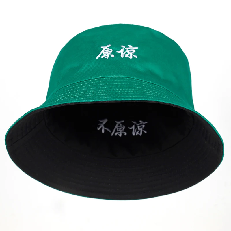 Spoof To Side Reversible Grøn Spand Hat mænd kvinder fiskeri jagt hat Bob Caps Beach Sun creen hat til sommer boonie hat