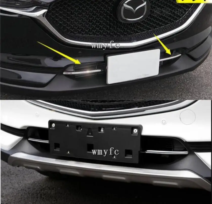 Bil Front Grill Bunden Dække Trim Dække Udvendige ABS Chrome til Mazda CX-5 2018 2019 2020 Tilbehør