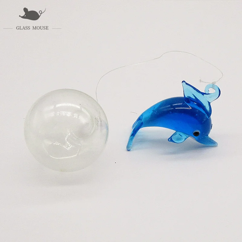 Håndlavede Murano flydende glas skildpadde, Figur ornament Vedhæng Hjem fisk tank indretning tilbehør Mini marine dyr kunst statue