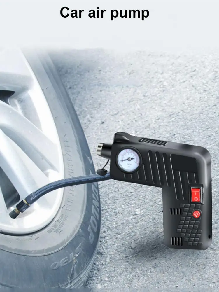 12V Bil Luft Pumpe Luft Kompressor Pumpe Pumpe Med LED Lampe Digital Display For Motorcykel, Cykel, Bil Dæk Elektrisk luftpumpe