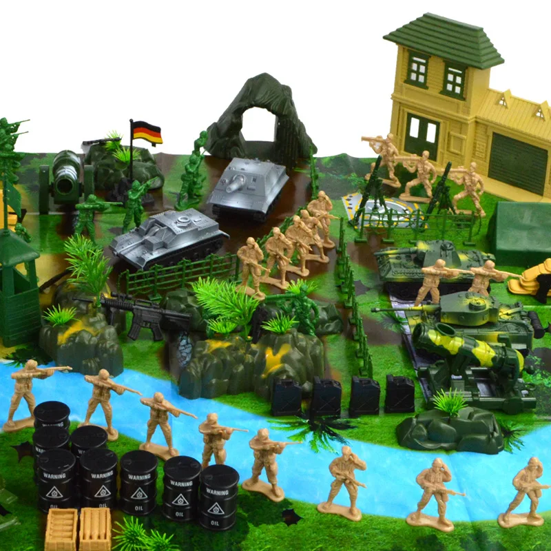 1 sæt Soldat Hær Militære Model DIY Sandbox Spil, Action Figurer, Legetøjs Mini Soldat Legesæt Model Legetøj Til Drengen Børn Gaver
