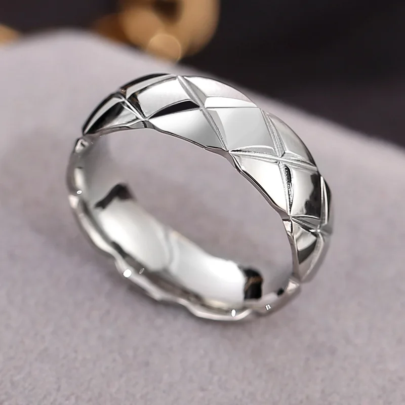 Europæiske og Amerikanske hot stil titanium stål ring i rustfrit stål diamant ansigt personlighed ring ring