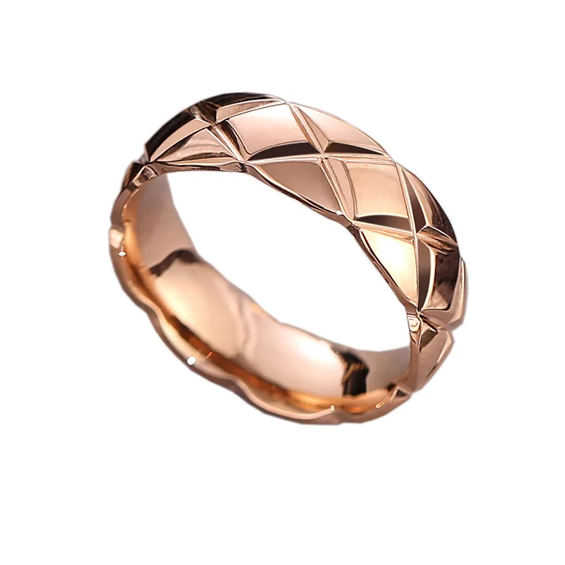 Europæiske og Amerikanske hot stil titanium stål ring i rustfrit stål diamant ansigt personlighed ring ring