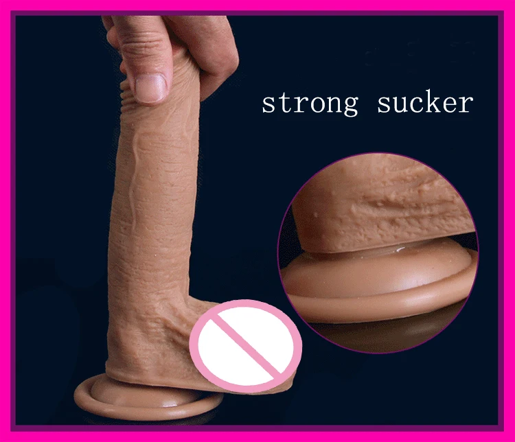 Super Realistisk Blød Silikone Dildo Sugekop Mandlige Kunstig Penis Pik Kvinde Masturbator Voksen Sex Legetøj, Dildoer For Kvinder