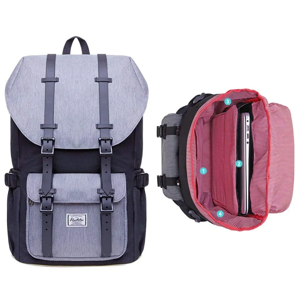 Kaukko Rygsække til Kvinder Daypack Mænds Rejse Skole Laptop Tasker for 15,6 Tommer Bærbare Casual Daypacks Schoolbags
