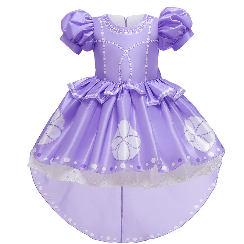 Sommer Pige Lille Prinsesse Kjole Kids Blå Cosplay Fancy Tutu Kostume Til Børn Piger Fødselsdag Fest Tøj