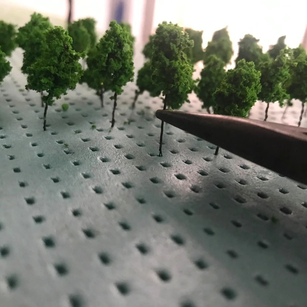 Konstruktion af model materiale, sand table mini træ landskab træ DIY model træ, højde 2,5 cm