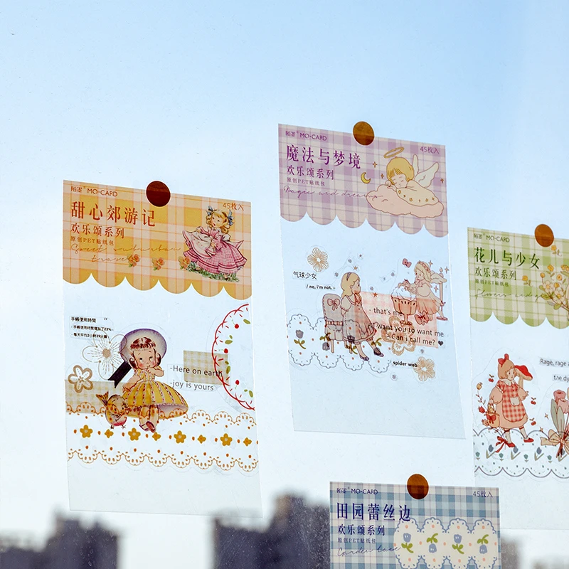 6packs/MASSE ode til glæden serie papirvarer mærkat Kreativ udsmykning DIY PET-mærkat