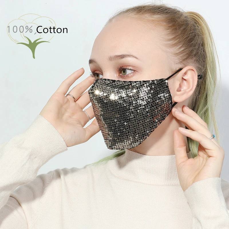 20PCS Mode Paillet maske bomuld filter Skinner Part Anti bakterier masker, ansigtsmasker Anti-støv PM2.5 beskyttende maske Vaskbar